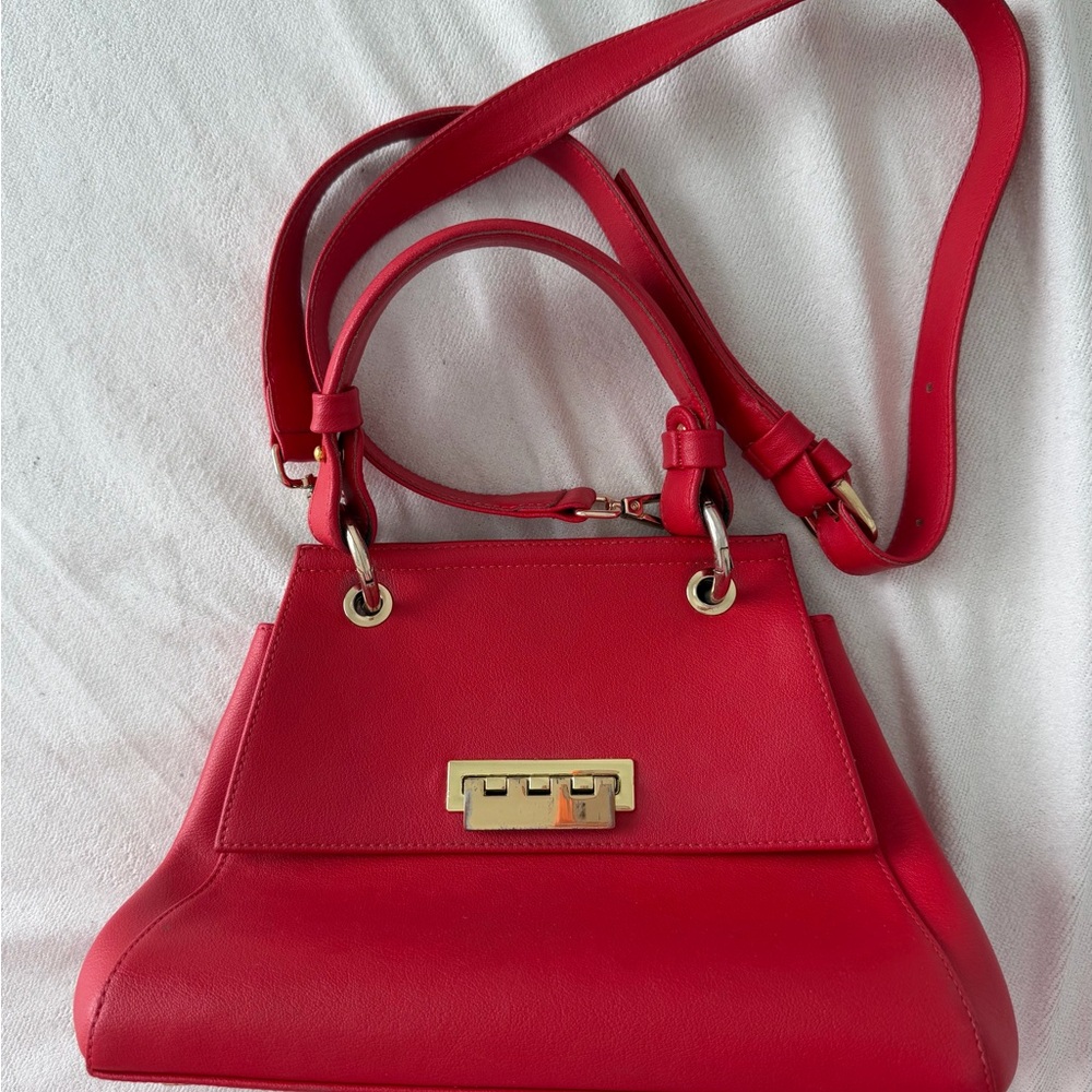 Elegant Red Leather Handbag